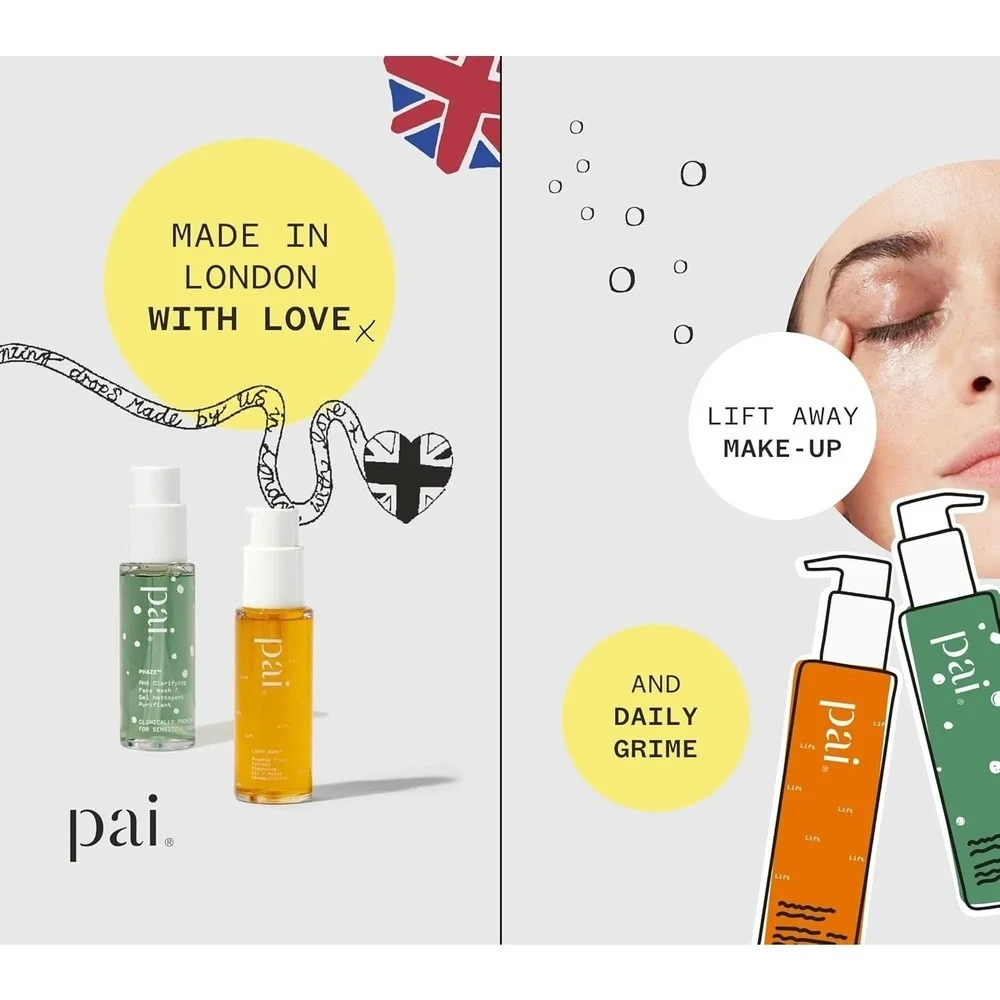 PAI Skincare Double Cleanse Kit NIB Light Work Cleansing Oil Phaze PHA Face Wash
